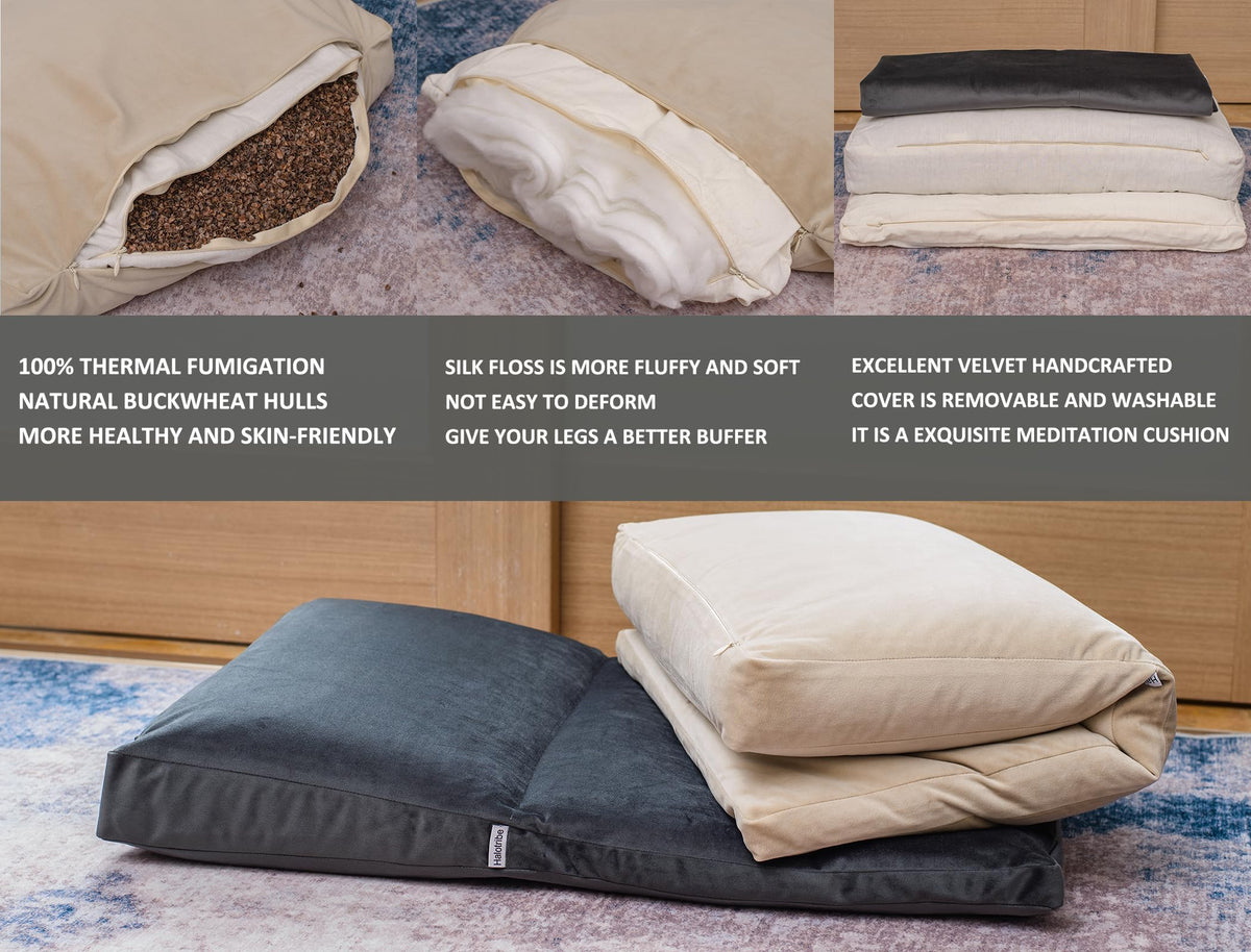 Meditation Cushion (Khaki / service H：9cm)
