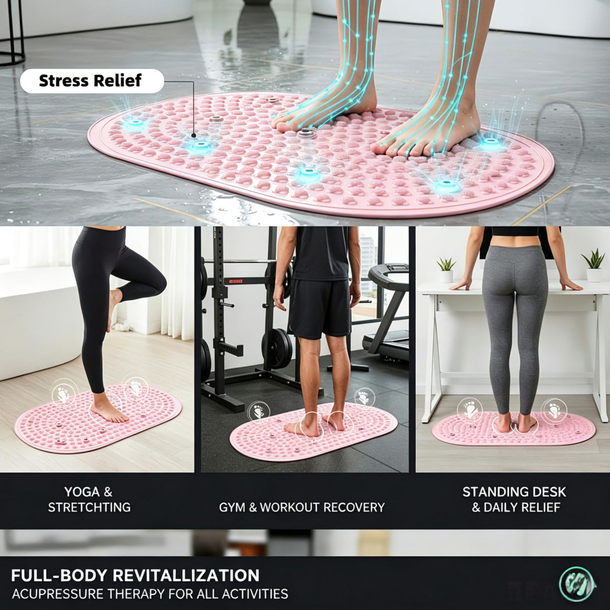 Foot Massage Acupressure Mat for Foot Pain Plantar Fasciitis Relief