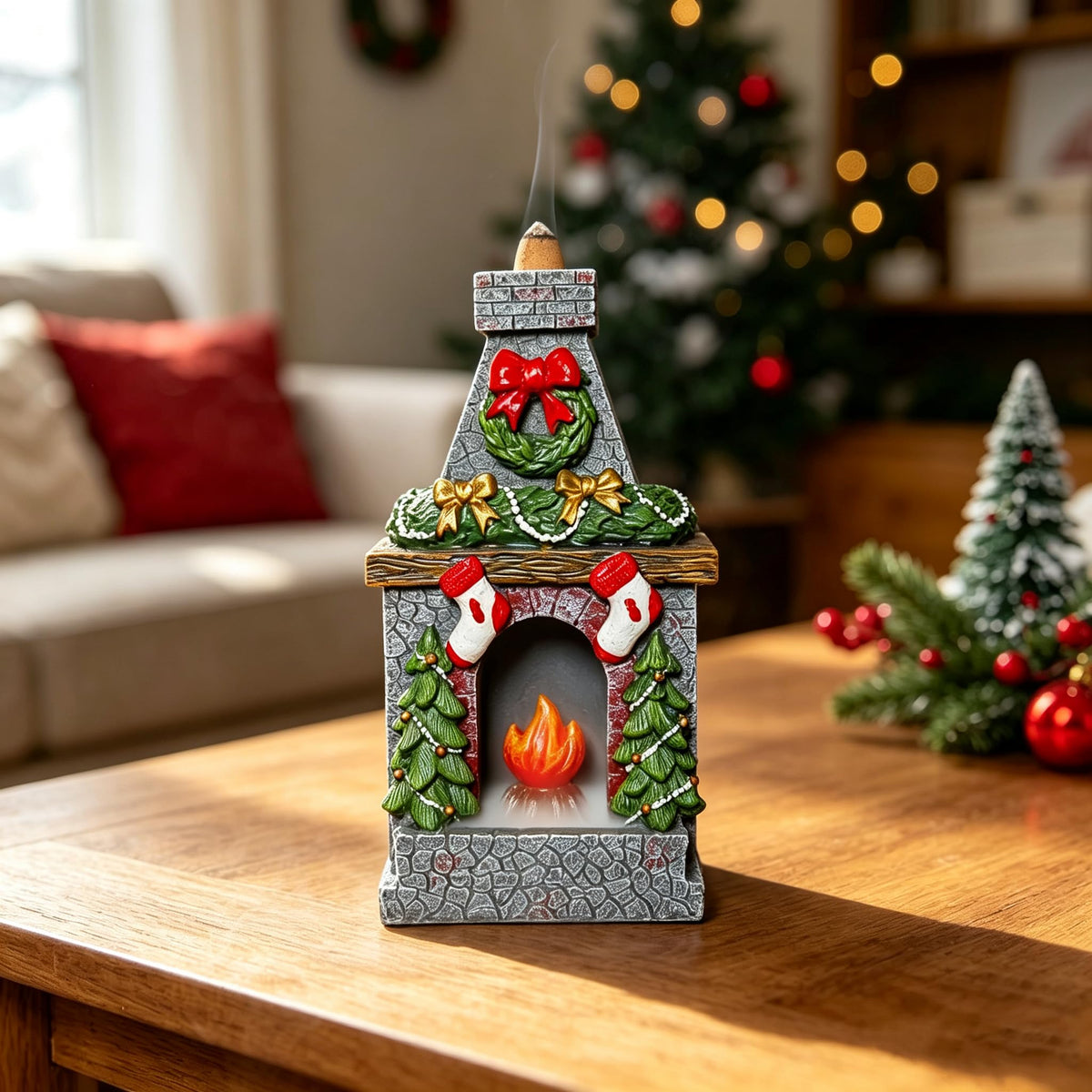 Christmas Fireplace Backflow Incense Burner (Fireplace)