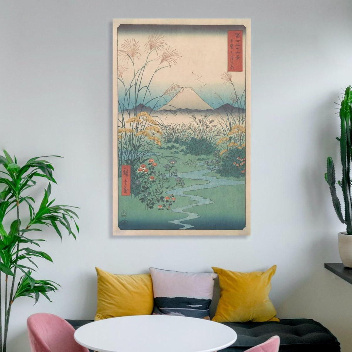 Hiroshige Japanese Oriental Ukiyo E Mount Fuji Landscape Canvas Printing Wall Art Prints Wall Decor Posters Vintage Zen Nature River Scene Minimalist Living Room Bedroom Study 12x18inch (style-8 / 18"L x 12"W)
