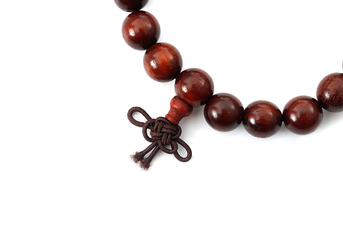 Thuja sutchuenensis Wooden Beaded Stretch Bracelet for Men Women Natural Woods Bead Wristlet for Man Woman (B3:10MM Bloody Wood)
