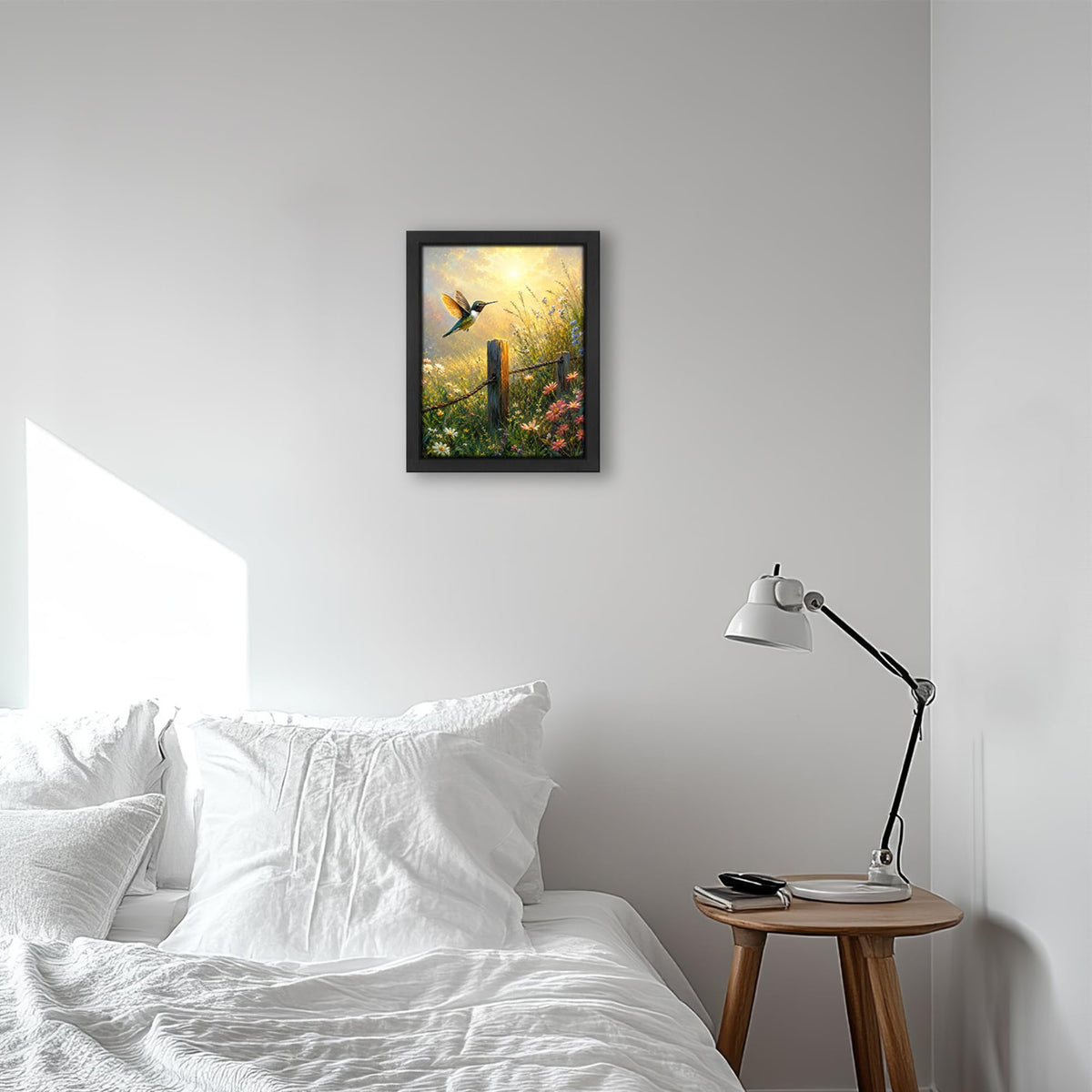 Rustic Hummingbird Decor Wall Art (Wall Art Framed 25 / 10"L x 8"W)