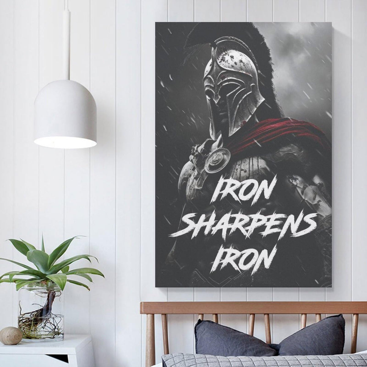 I Am A Spartan Gym Motivation Canvas Printing Wall Art Prints Wall Decor Posters Red Black Obstacle Race Warrior Fitness Industrial Home Gym Garage Office Decor 08x12inch (style-36 / 08x12inch(20x30cm) Unframe)