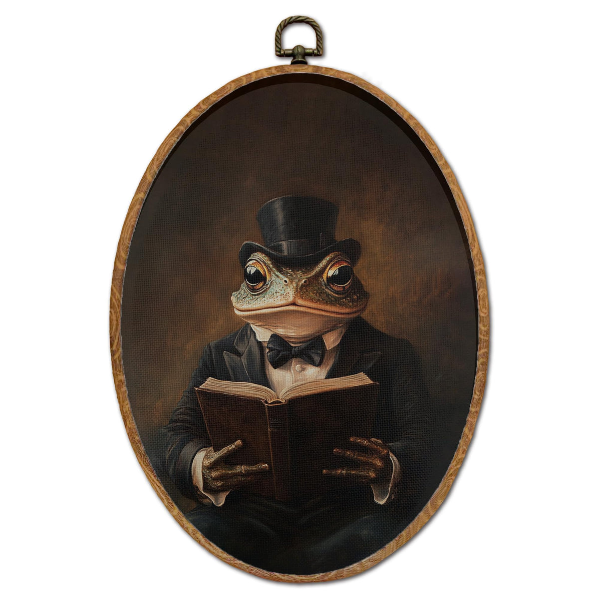 Vintage Frog Oval Wall Art (09Child)
