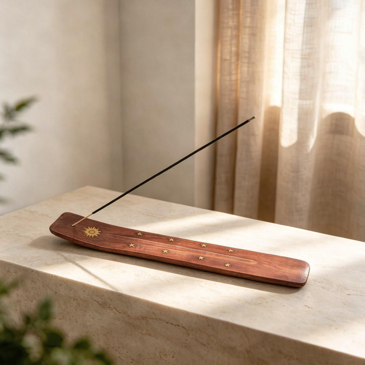Set of 6 Wooden Incense Holders (Color-s / 6 counts)