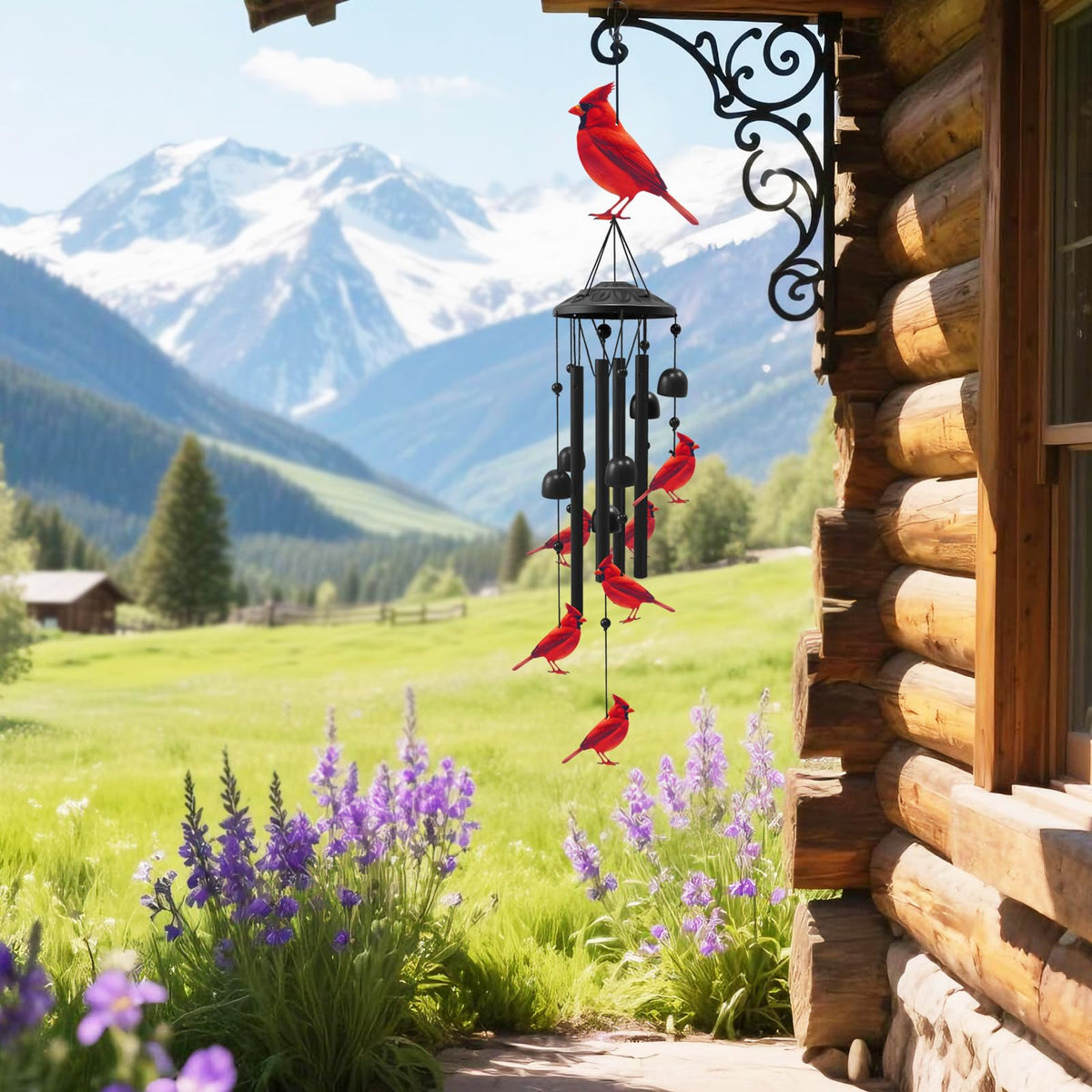 Cardinal Wind Chimes for Outside