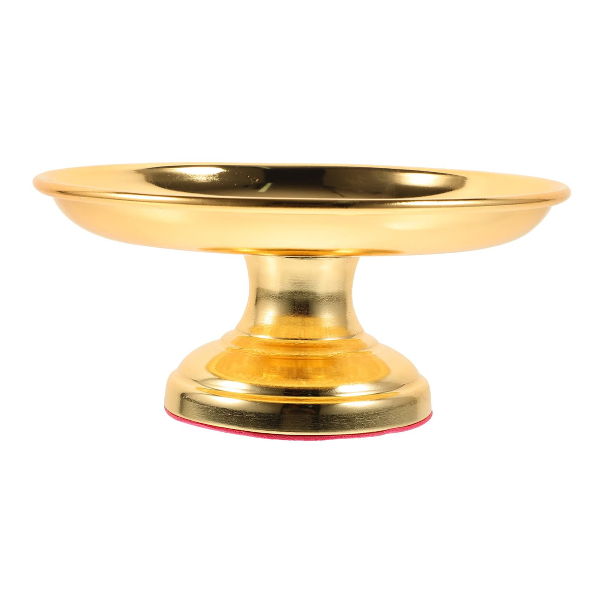 Lotus Fruit Plate Tribute Storage Tray 5.90X5.90X2.59In Decorative Offering Plate for Buddhist Ceremony Home D Cor (Golden / 15X15CM)