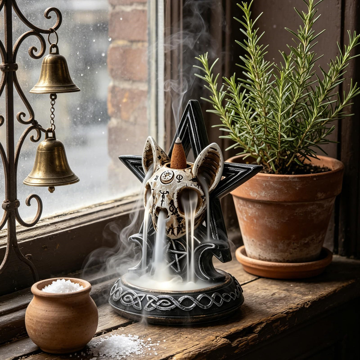 Cat Skull Backflow Incense Burner (Multi-color Cat Skull)