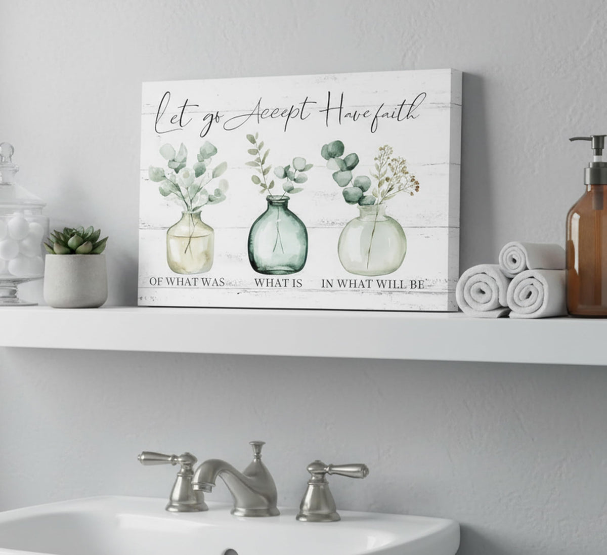 Botanical Inspirational Canvas Wall Art 12x16Inches (Botanical Canvas / 16"L x 12"W)