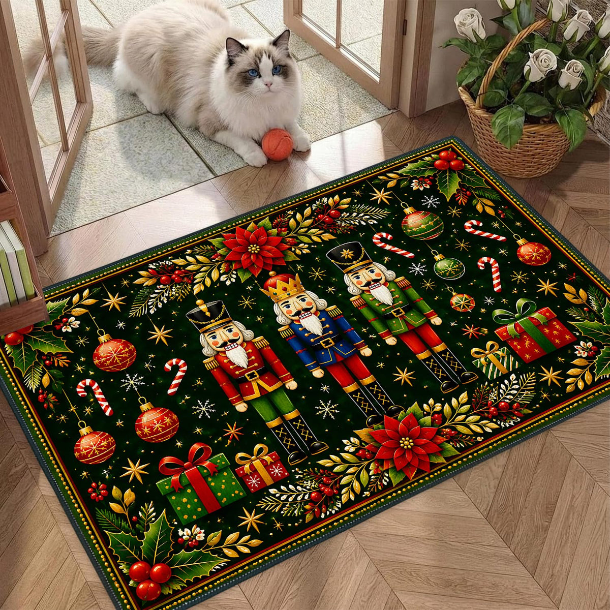 Christmas Nutcracker Entryway Rug 2x3 Ft (96 / 2' x 3' (Rectangular))