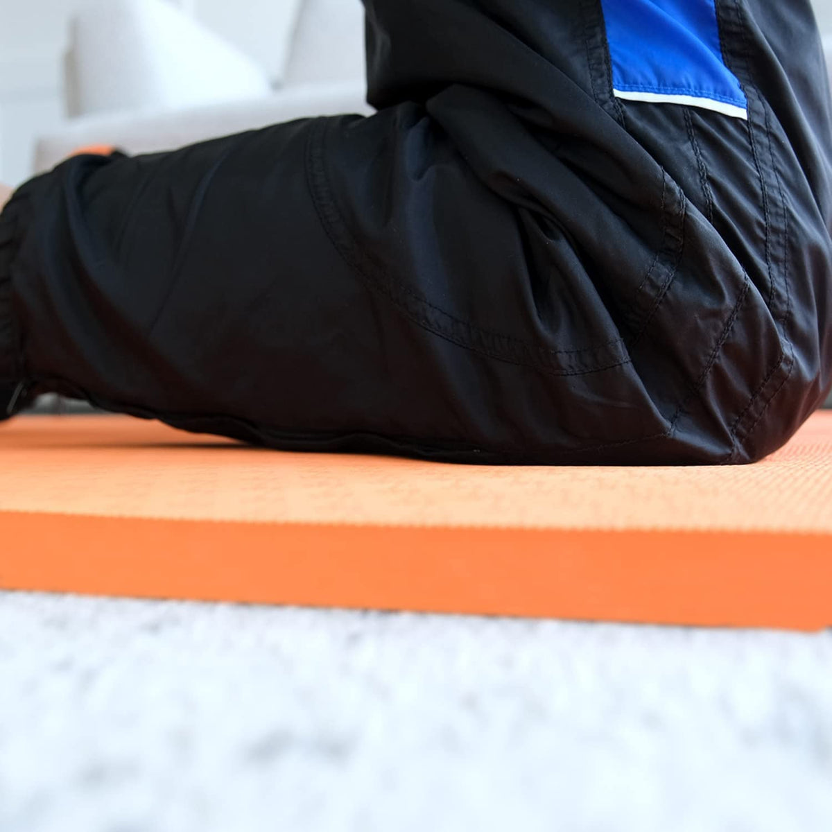 4 5 inch TPE Yoga Mat Fitness & Exercise Mats Large Size 72"L x 32"W Non (Orange)