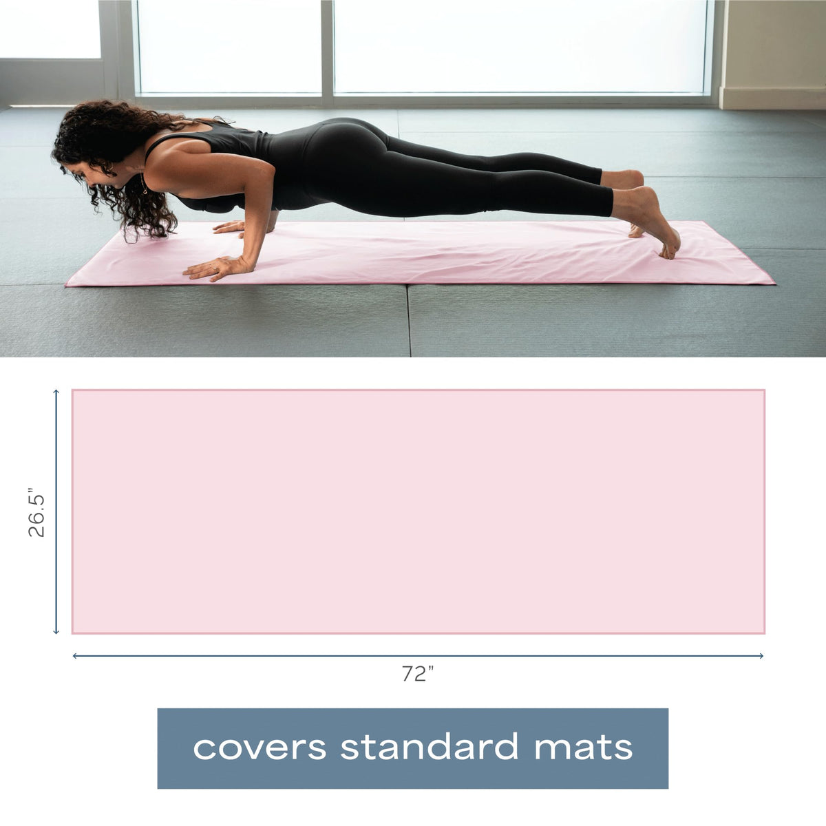 Aura Microfiber Yoga Mat Towel (Pink 2pk)