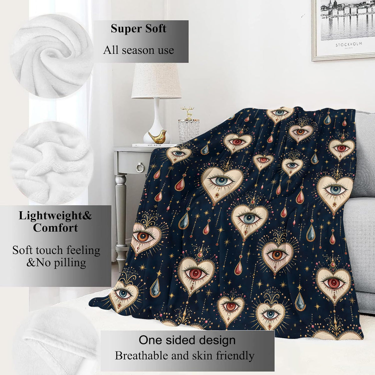Mystic Eye Flannel Blanket (Mystic Eye / 40x50 inch)