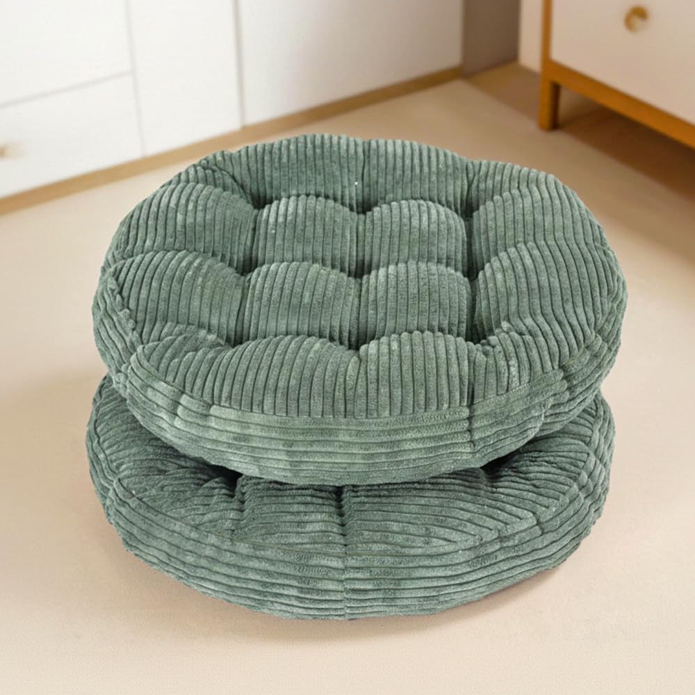 Large Floor Pillow for Adults (Round-dark Green)