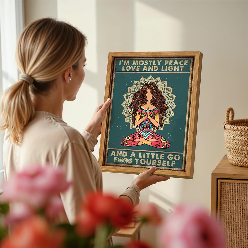 Funny Boho Wall Art 11x14 FRAMED (14"L x 11"W / Framed)