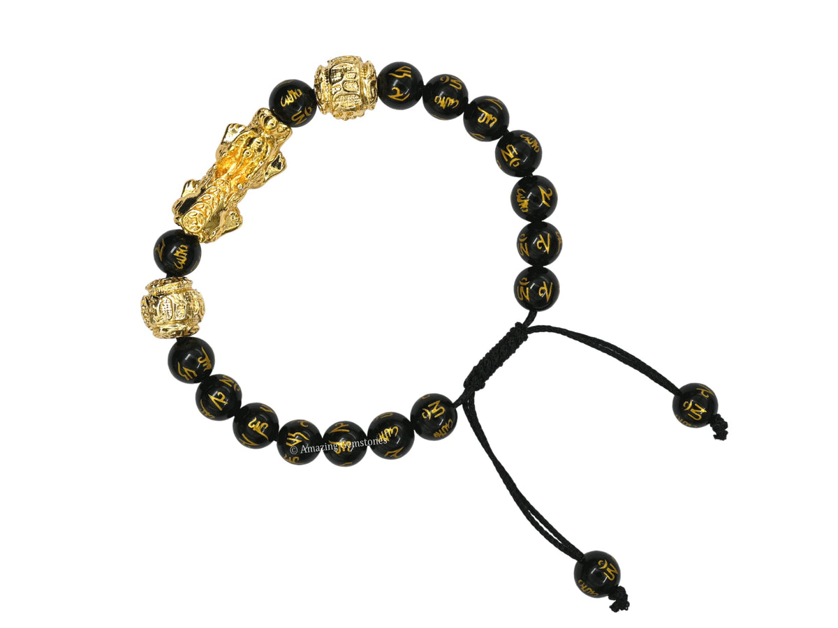Black Obsidian Pixiu Bracelet for Women Men's Gifts (Black Obsidian Pixiu)