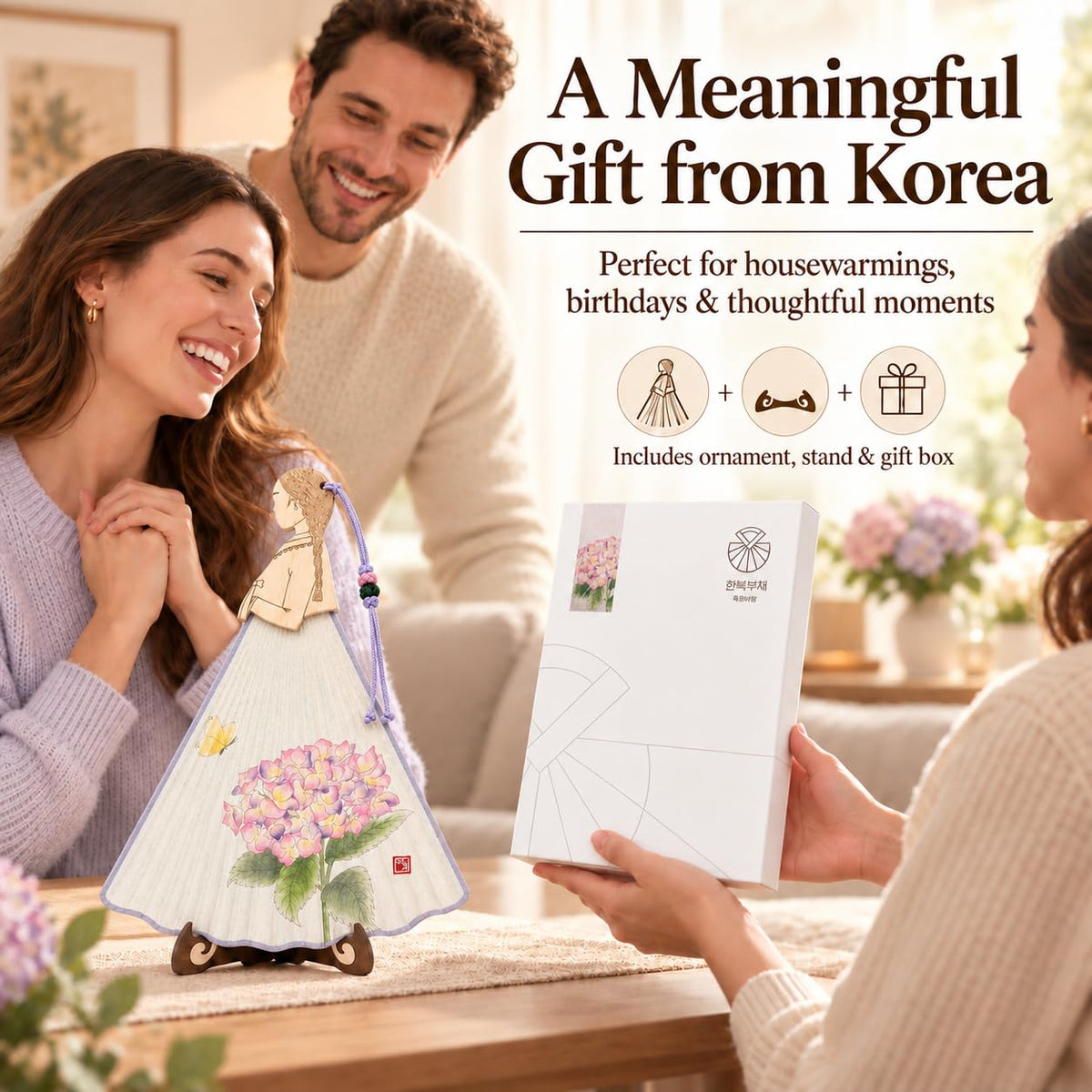 Korean Shelf Decor (Hydrangea Bloom)