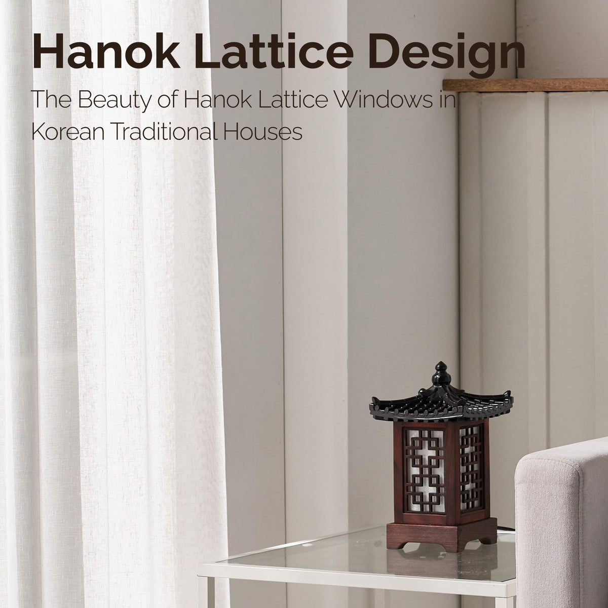 Traditional Korean Wood Lamp (Pine)