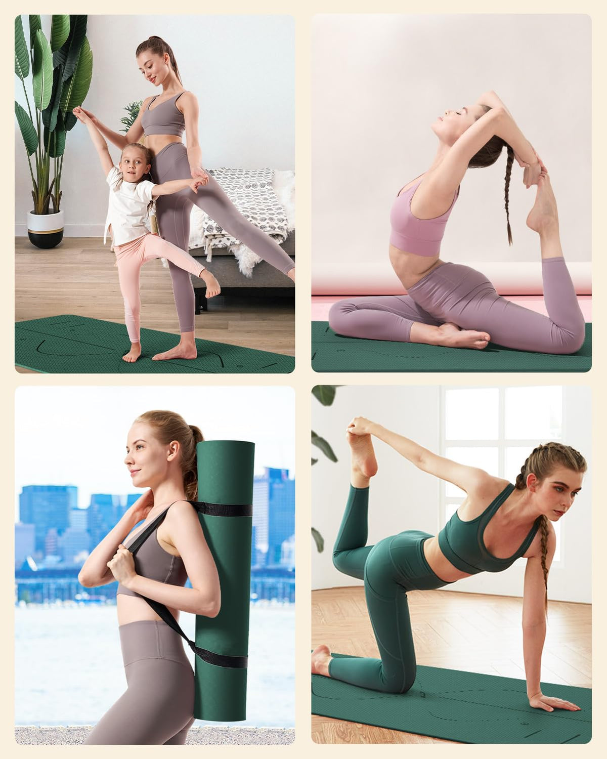 Yoga Mat 72"x 32"x1 (Modern / 72 x 32 x 1/3 in)