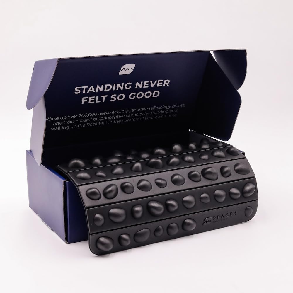 The Rock Mat Textured Foot Massage Mat Designed for Sensory Stimulation & Everyday Foot Comfort (Rock Mat)