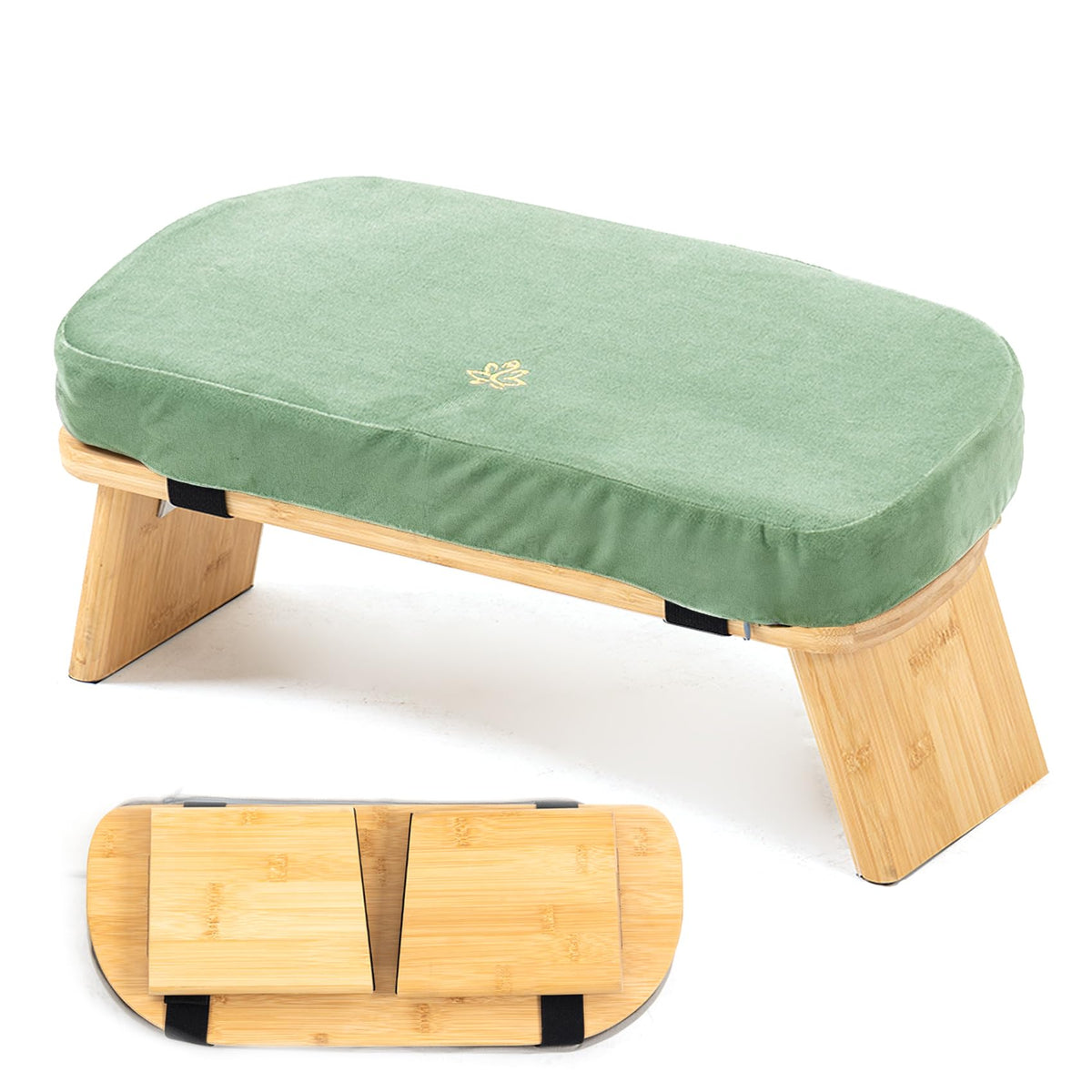 Large Bamboo Meditation Bench (Green)