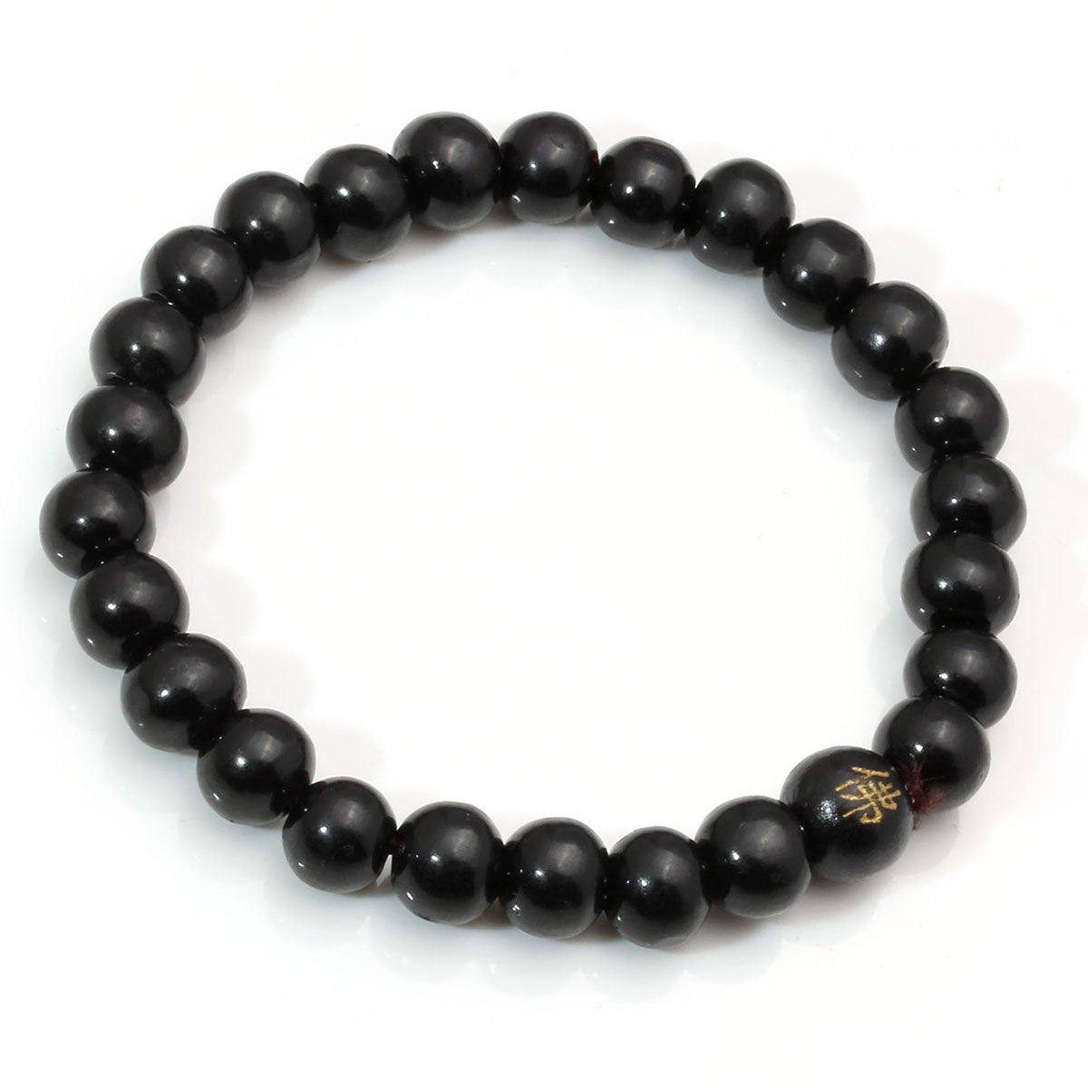 8mm Wood Beads Bracelets for Women and Men Prayer Beads Bracelet for Meditation Buddhist stretch Wristband (B:3 Pcs)