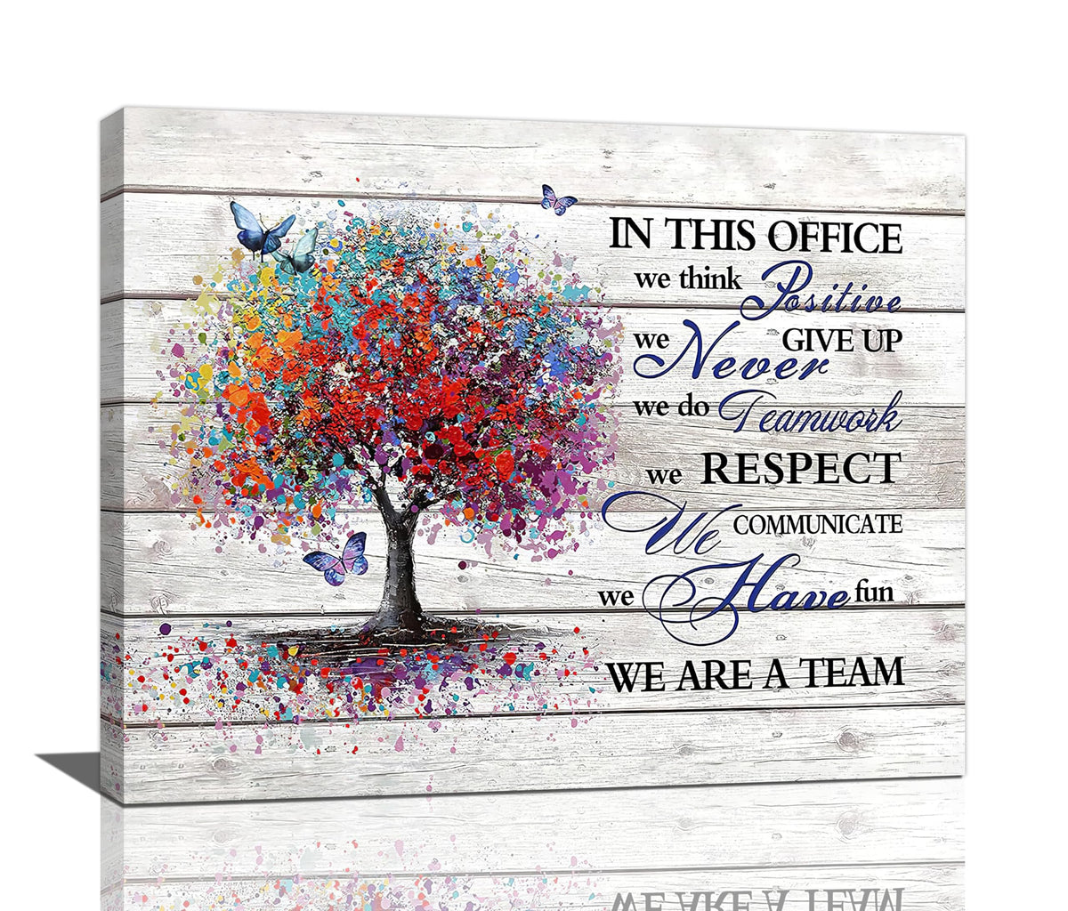 Office Inspirational Wall Art Motivational In This Office Quotes Pictures Wall Decor We Are A Team Canvas Prints Painting Framed Artwork for Teamwork Office 20"x16" (20"L x 16"W / Teamwork-1)