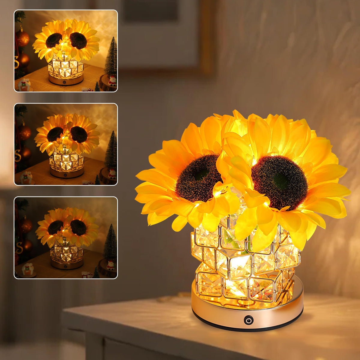 Sunflower Flower Lamp Gifts for Women (SUNFLOWER-Square)
