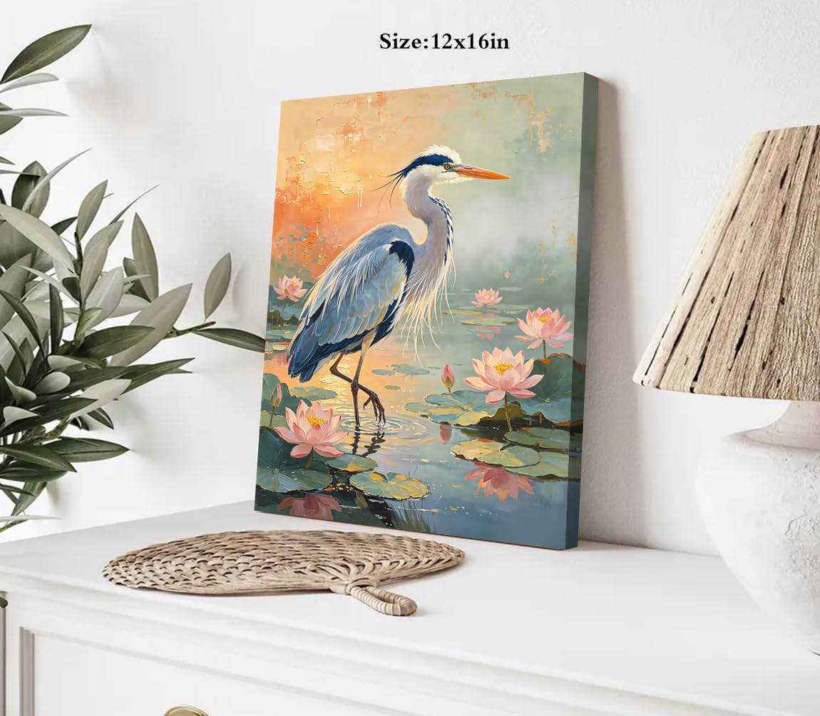 Framed Blue Heron Wall Art (Framed Blue Heron Wall Art)