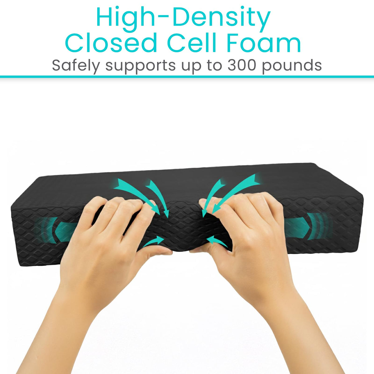 Balance Pad Foam Board Yoga Mat Block for Physical Therapy (Midnight Black)