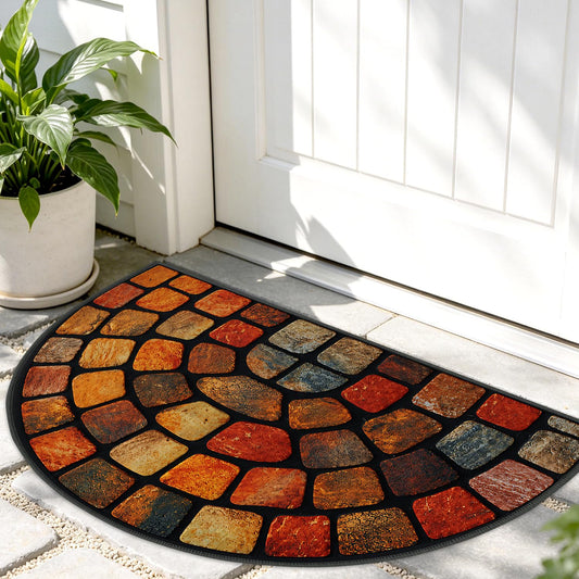 Semicircular Entrance Door Mat 24" x 36" (#55 / 2' x 3' (Semicircular))