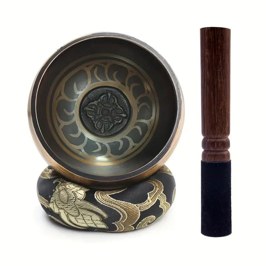 singing bowl Black 3.15 inch set (Black 3.15 inch set)