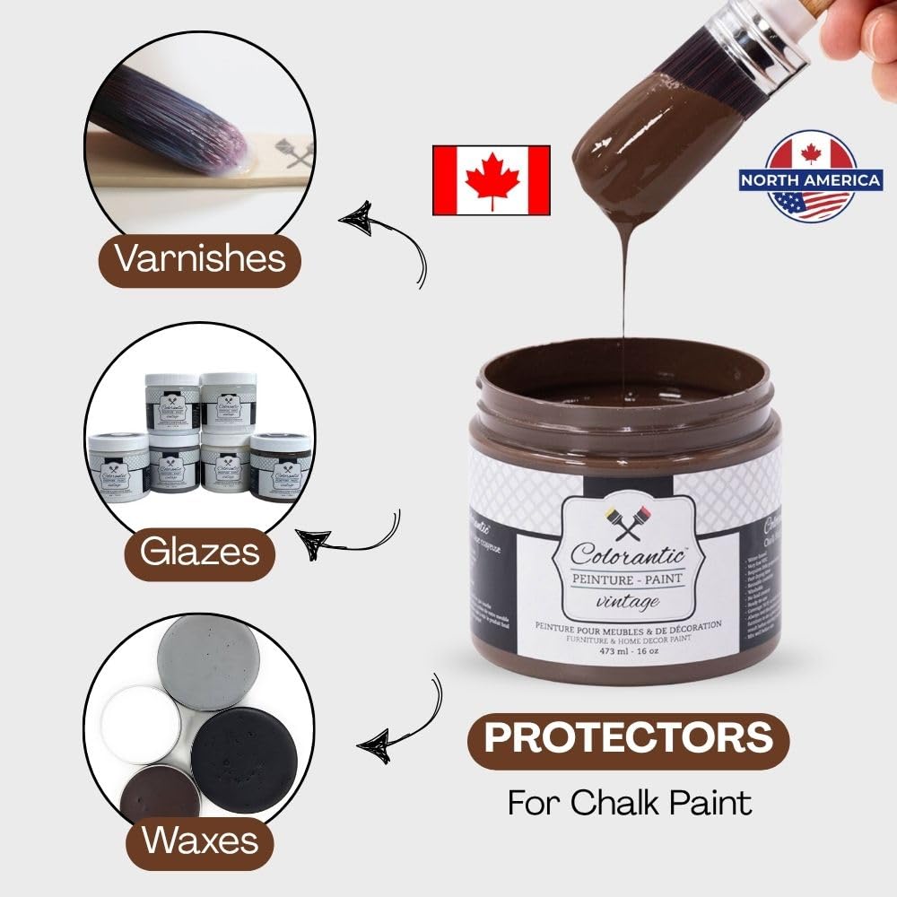 Vintage Chalk Based Paint for DIY Furniture and Home Decor Craft Art (Sweet Truffle / 32 Fl Oz (Pack of 1))