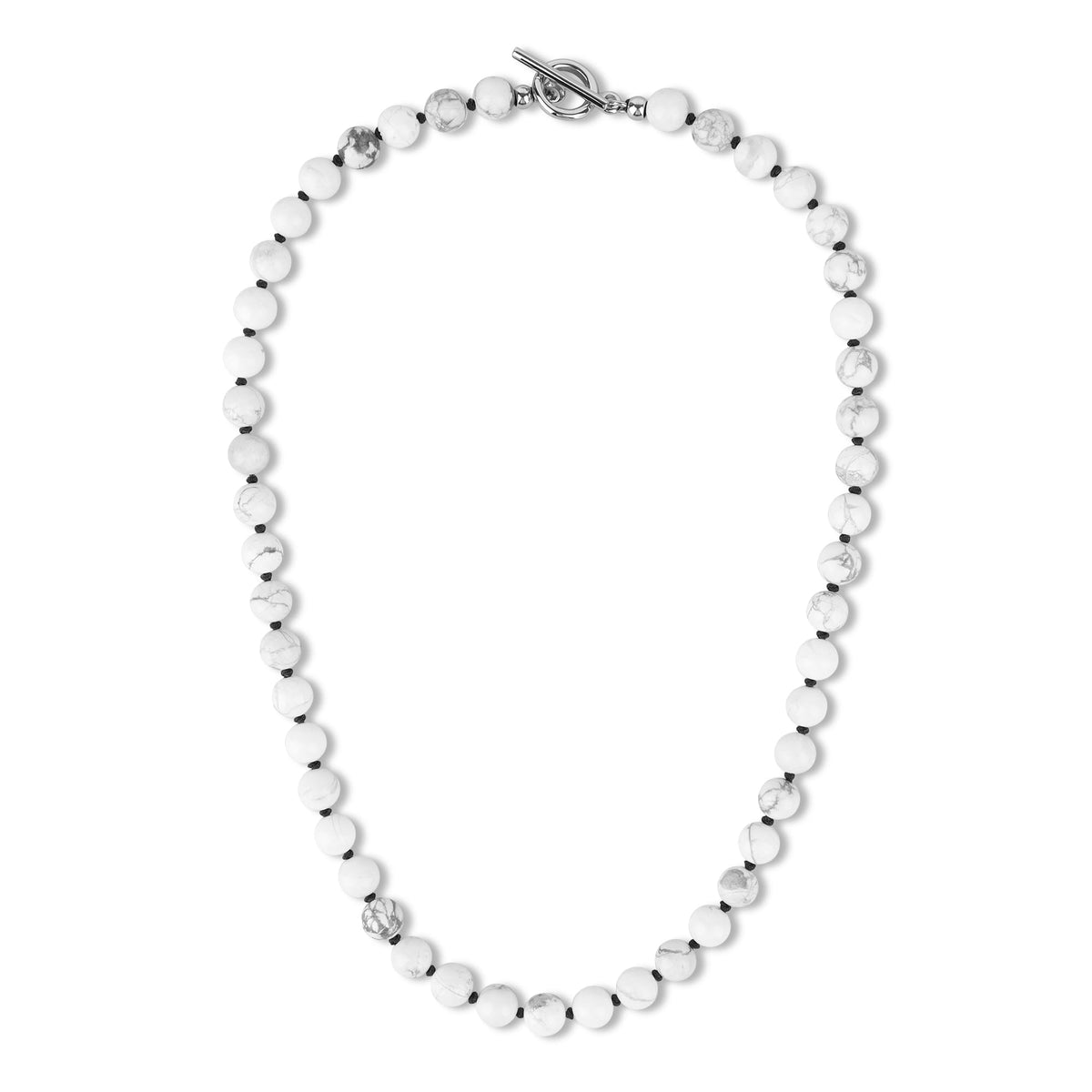 Howlite Necklace for Men (Howlite / 20")