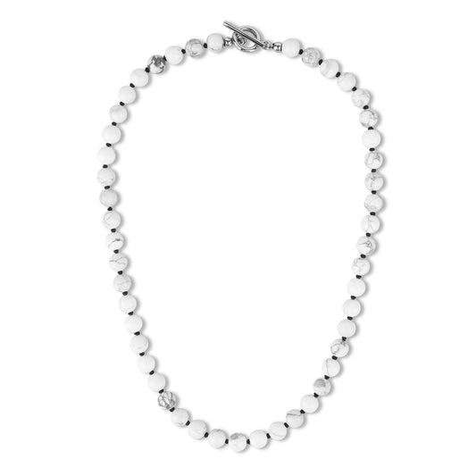 Howlite Necklace for Men (Howlite / 20")
