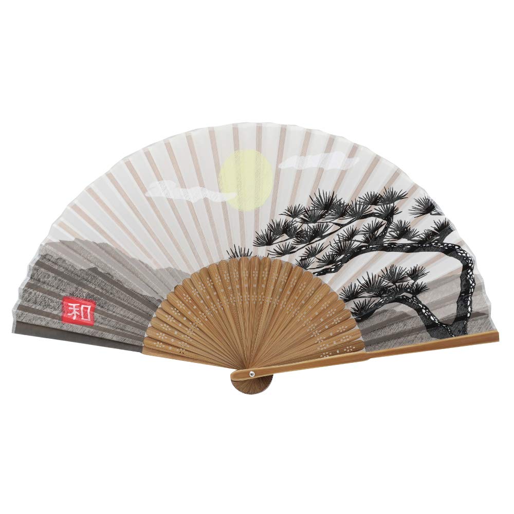 Folding Fan [Japan Import] Hand Fans for Women Foldable (210 (Pine Tree))