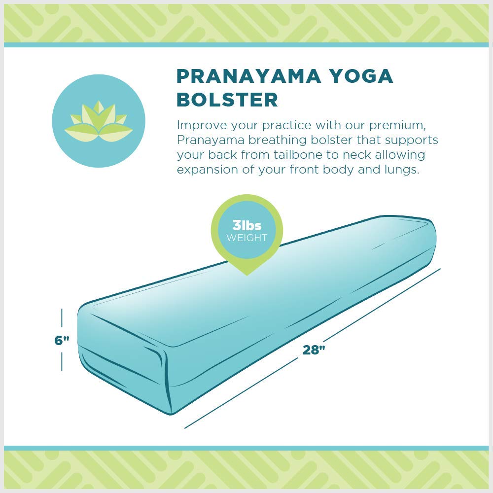 Pranayama Yoga Bolster (Cotton Cover / Stone Gray)