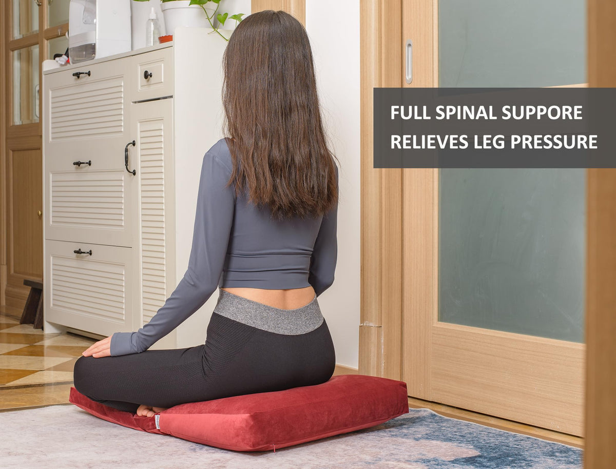 Meditation Cushion (Burgundy / service H：9cm)