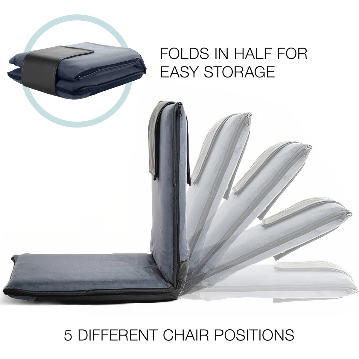 Floor Chair Padded w (Black / X-Large)