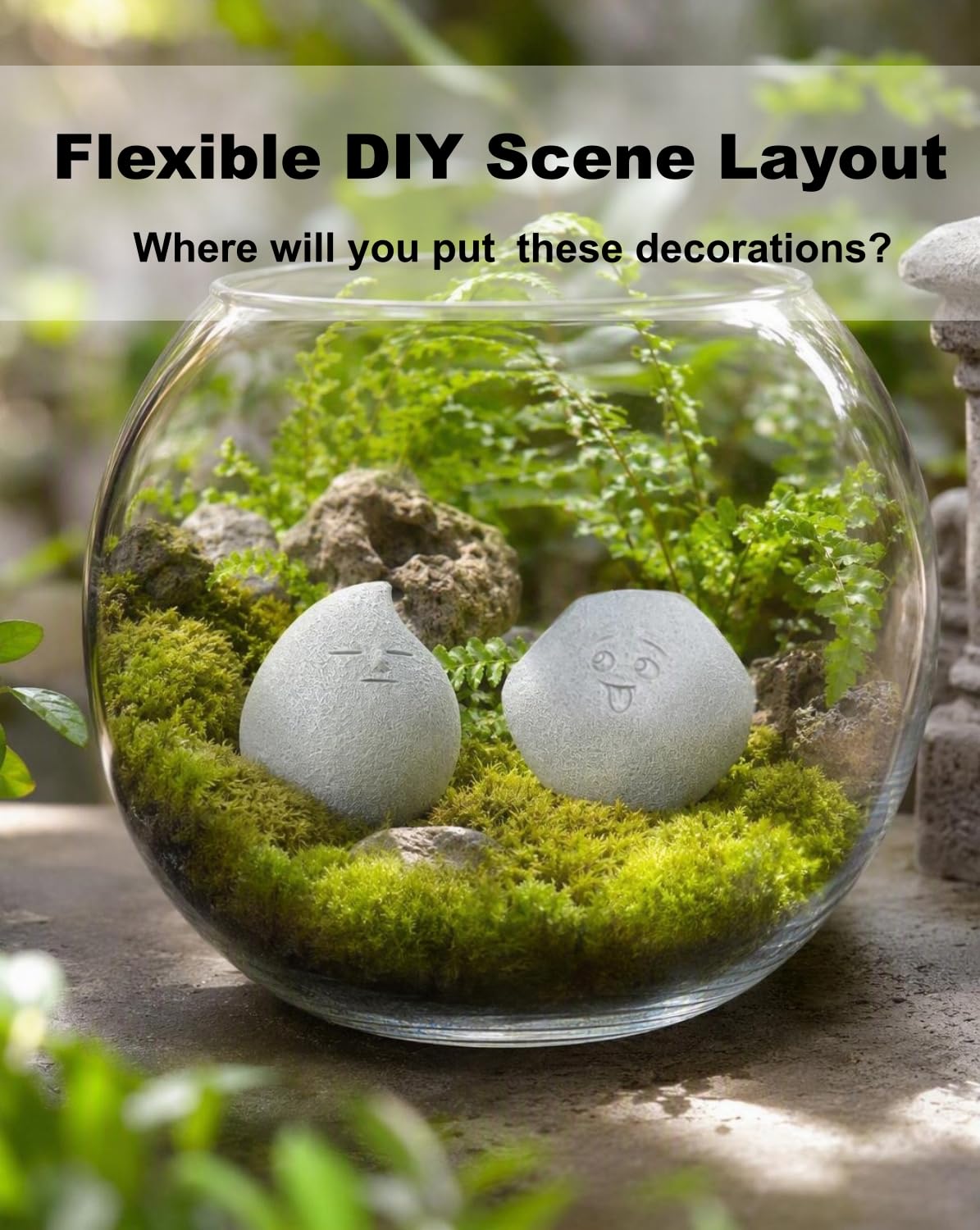 Fairy Garden Statues (8 PACK STONES)
