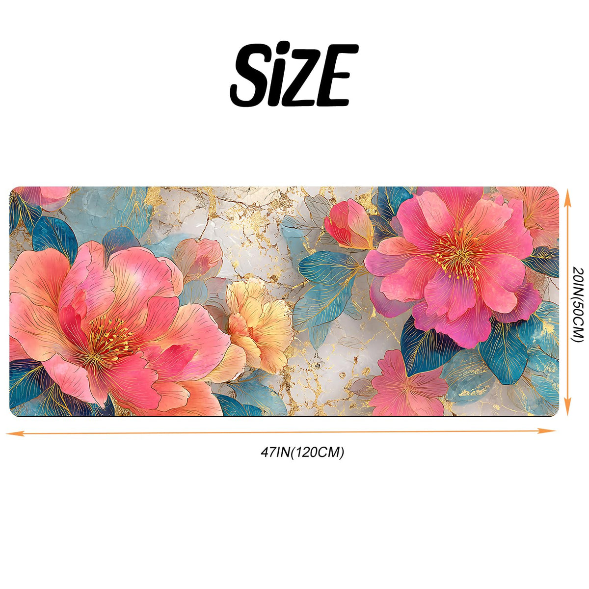 Pink Peony Laundry Room Rug 20x47 Inch (#43)