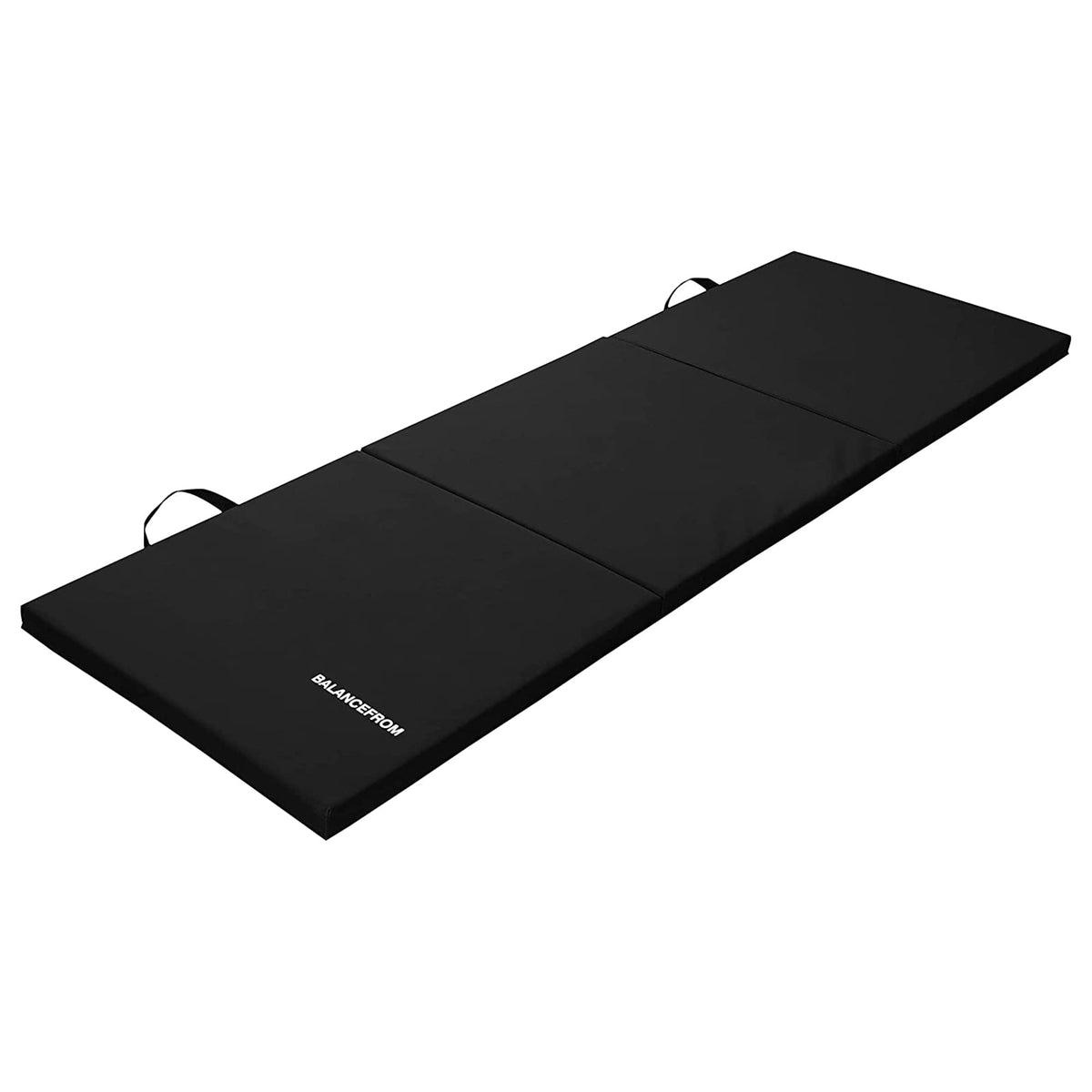 6x2 Feet 3 Panel Folding Gymnastics Mat  1.5 (Black)