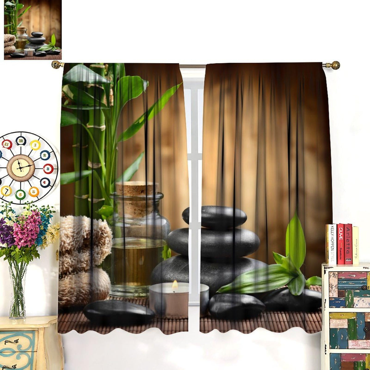 Zen Spa Blackout Curtains (31.5"W x 63"L (Pack of 2) / Zen-15)