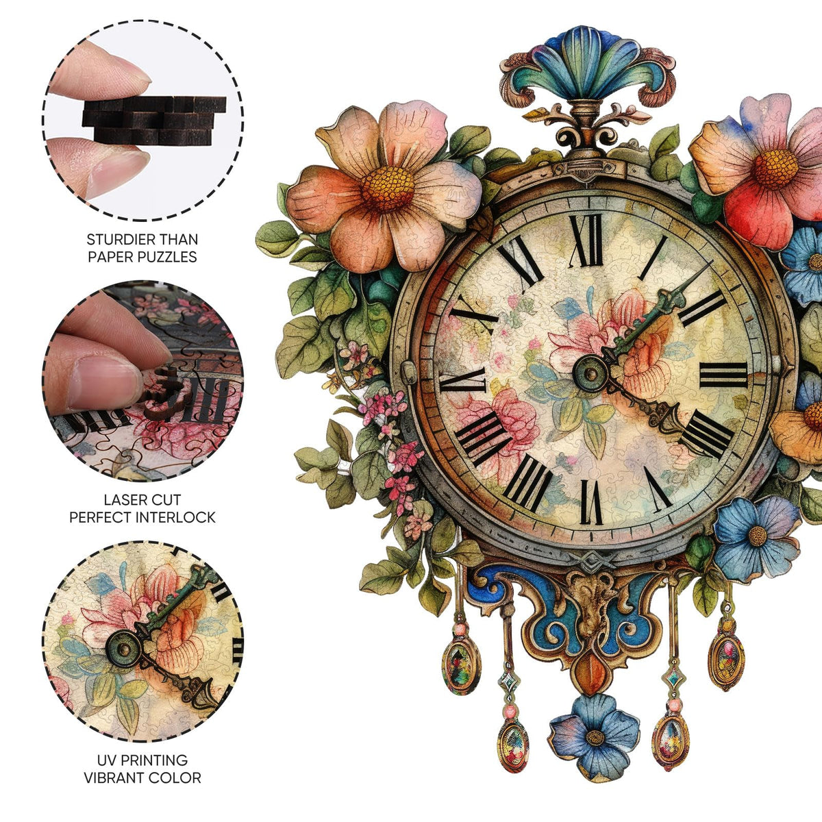 Wooden Puzzles for Adults (300Pcs / Wall Clock)