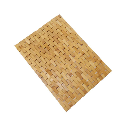 Bath Mat Wooden Bathroom Mat Rayon Derived from Bamboo 27.6"x19.7" (27.6" x 19.7" (Rectangular))