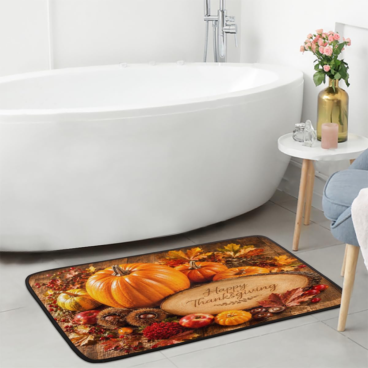 Thanksgiving Kitchen Rugs Kitchen Mats Non Slip Floor Mat (Z:e-color 5)