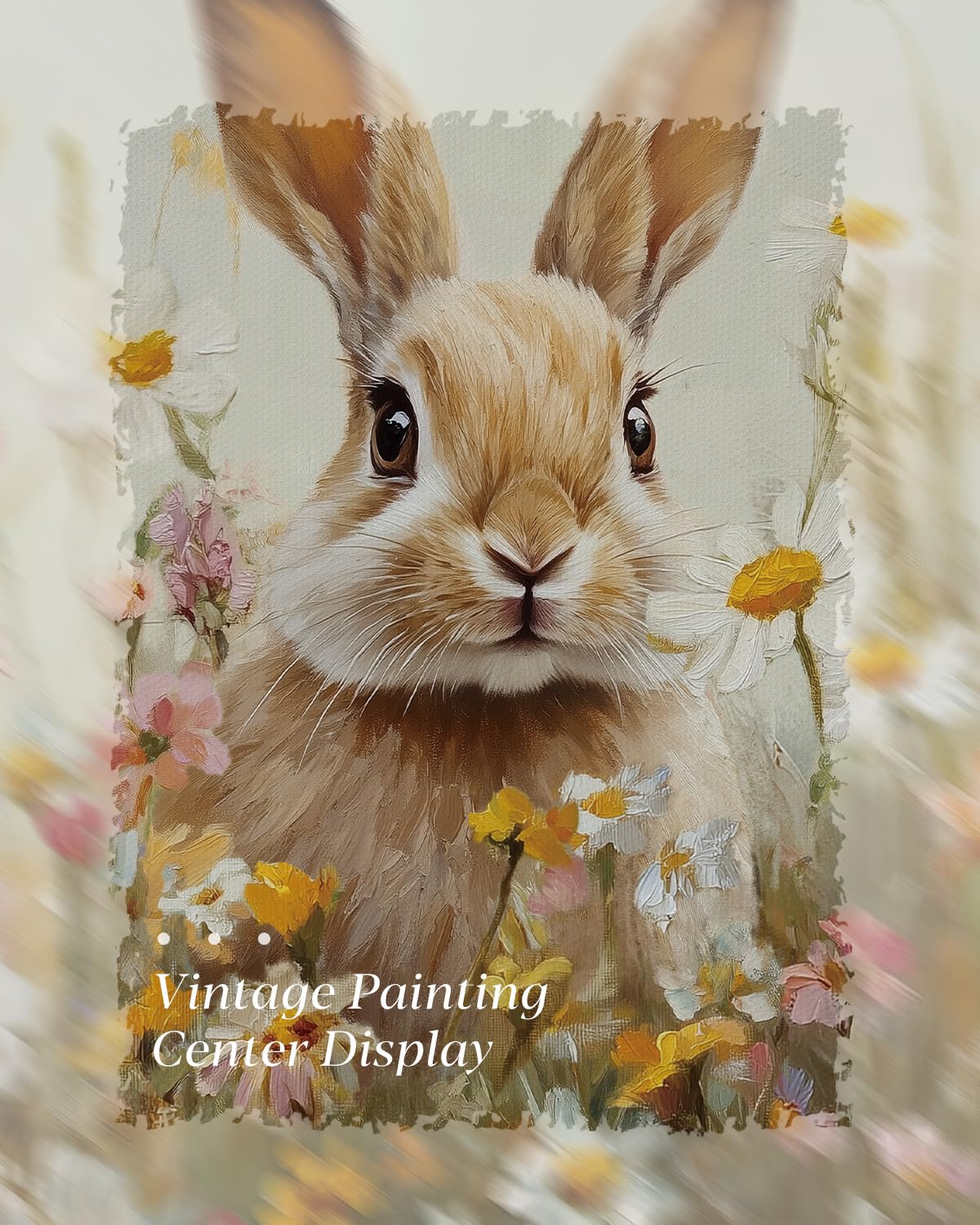 Easter Bunny Framed Canvas Wall Art (Watching / 16"L x 12"W)