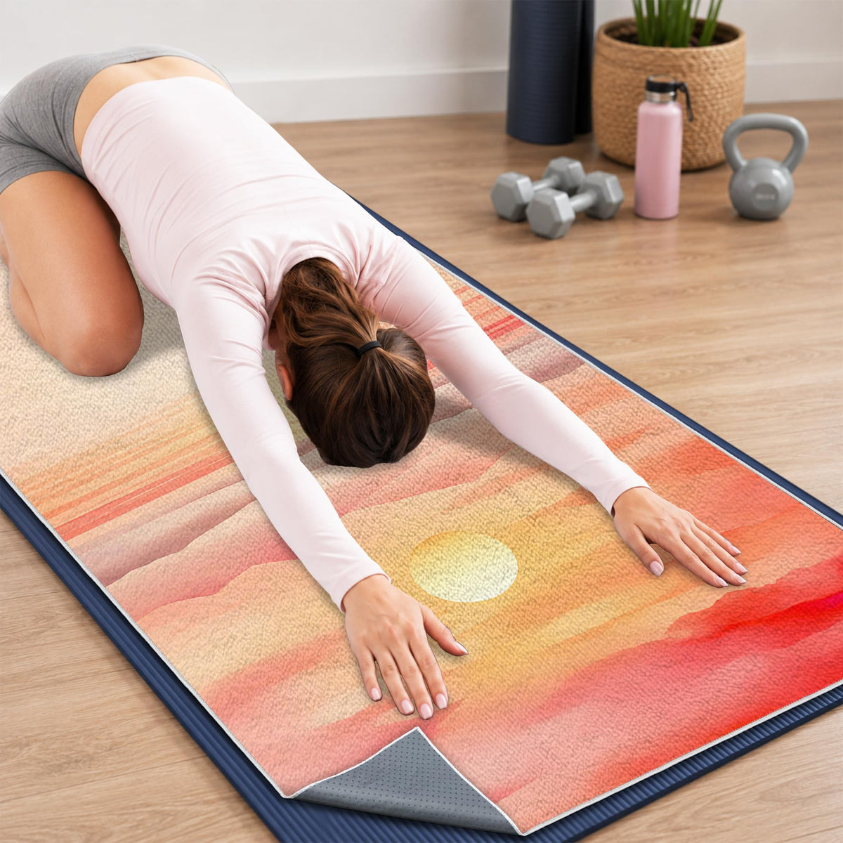 Yoga Mat Towel (Sunset / Casual)