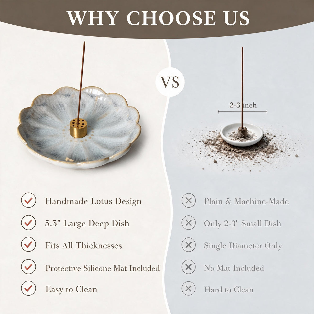 White Lotus Incense Holder (White)