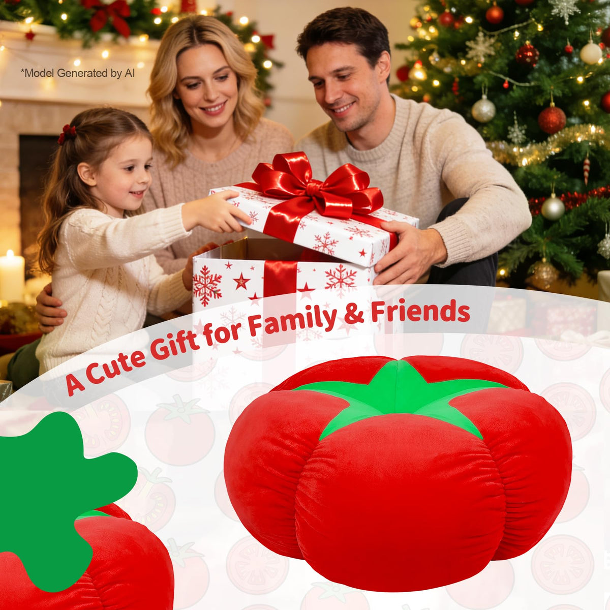 Extra Large Tomato Floor Cushion Pillow (Tomato)